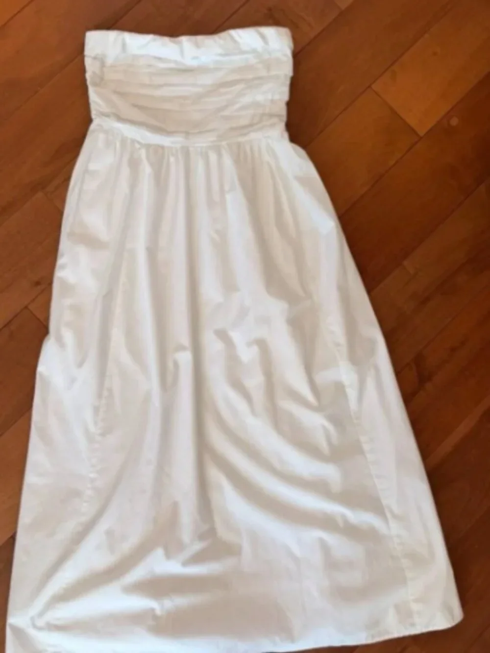 White Abercrombie Maxi Dress Poplin Sz Medium